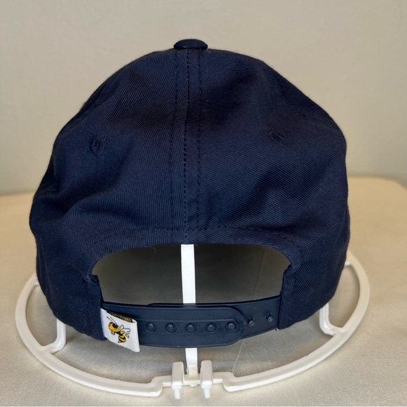 GT BUZZ Yellow Jacket Snapback Hat Top Of The World NWOT Cotton Blue Cap - Picture 3 of 8